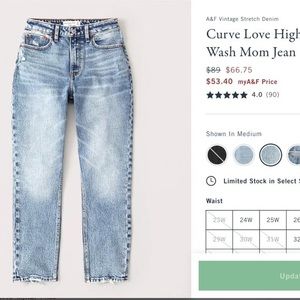 Curve love mom jeans